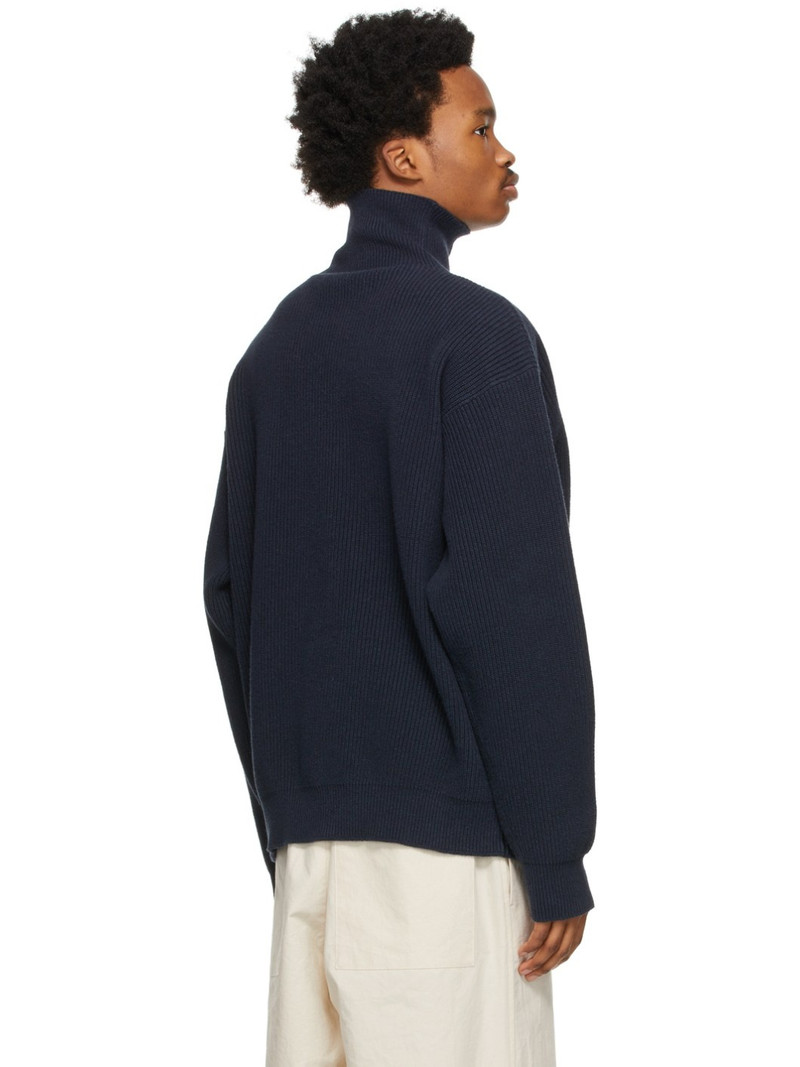Navy Cotton Turtleneck 3