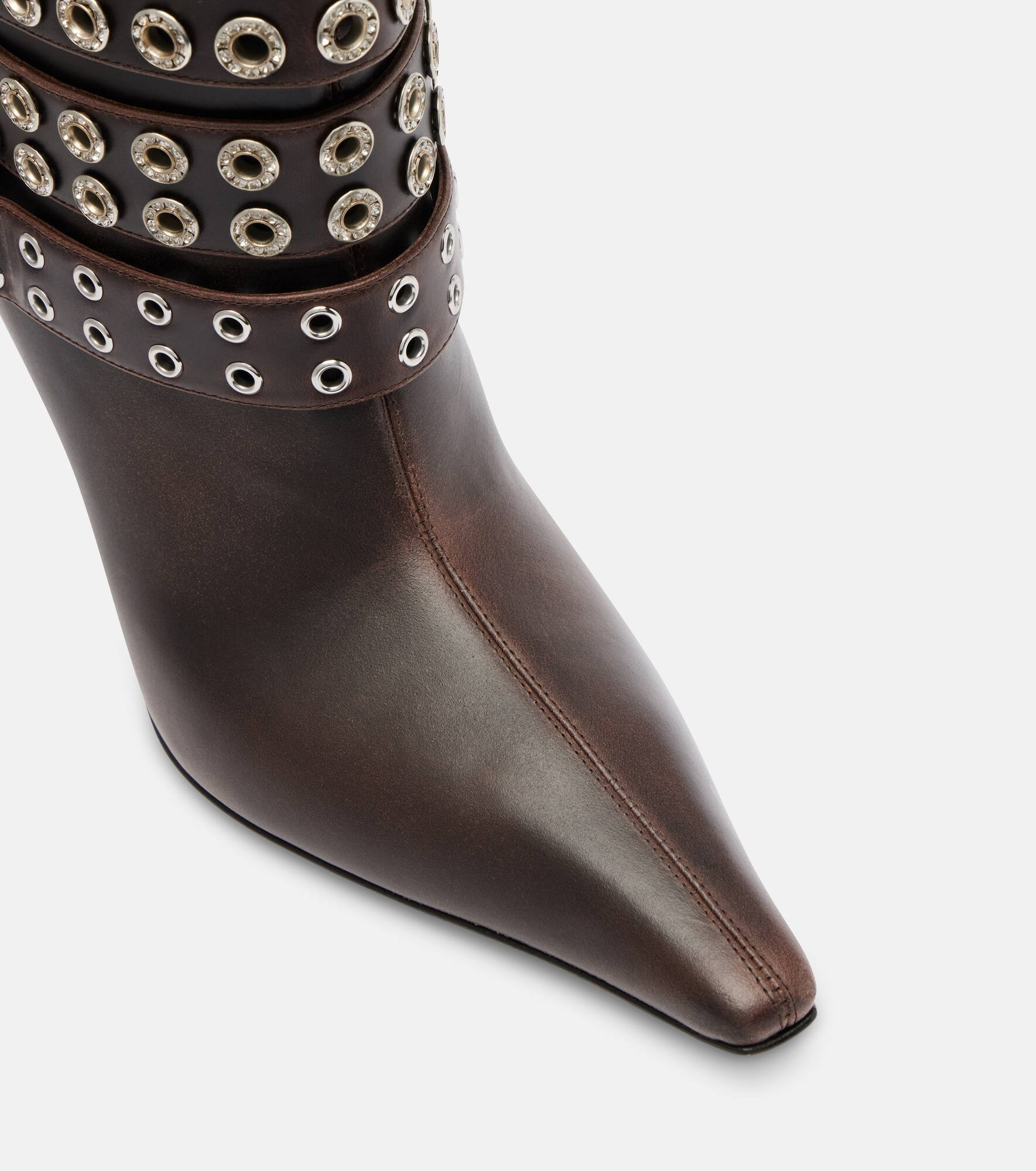 Buckle Belt 95 leather ankle boots - 5