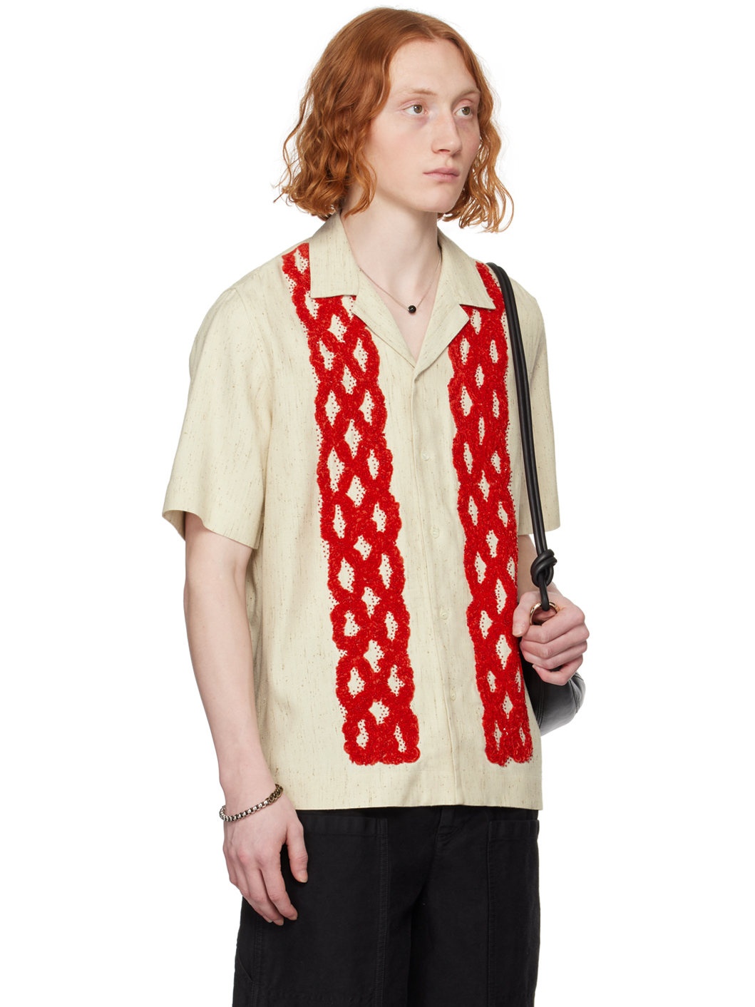 Beige Fil Coupé Shirt - 2