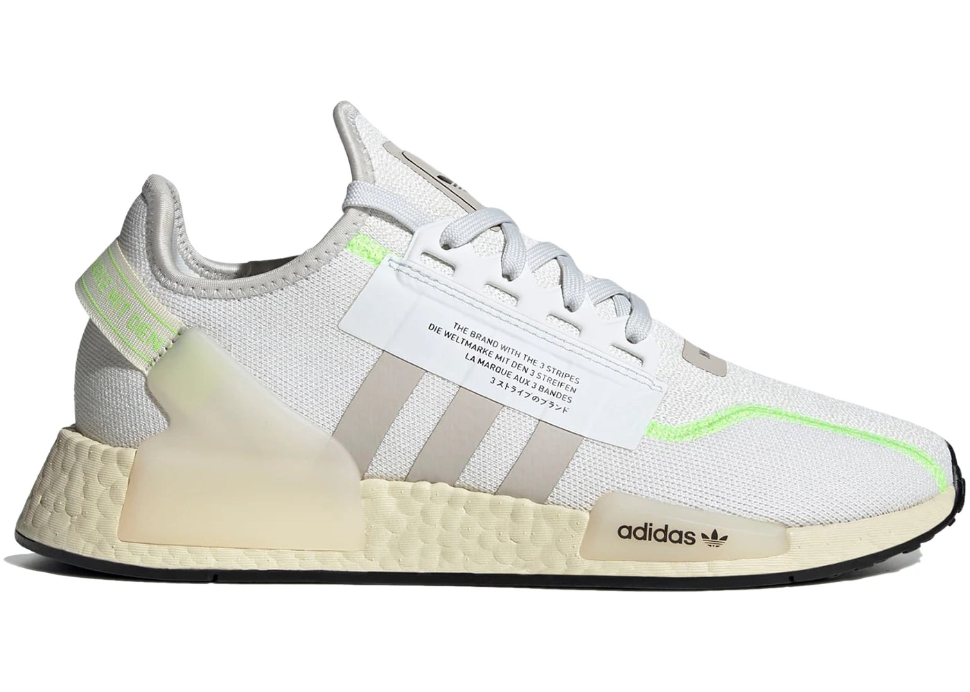 adidas NMD R1 V2 Crystal White Signal Green - 1