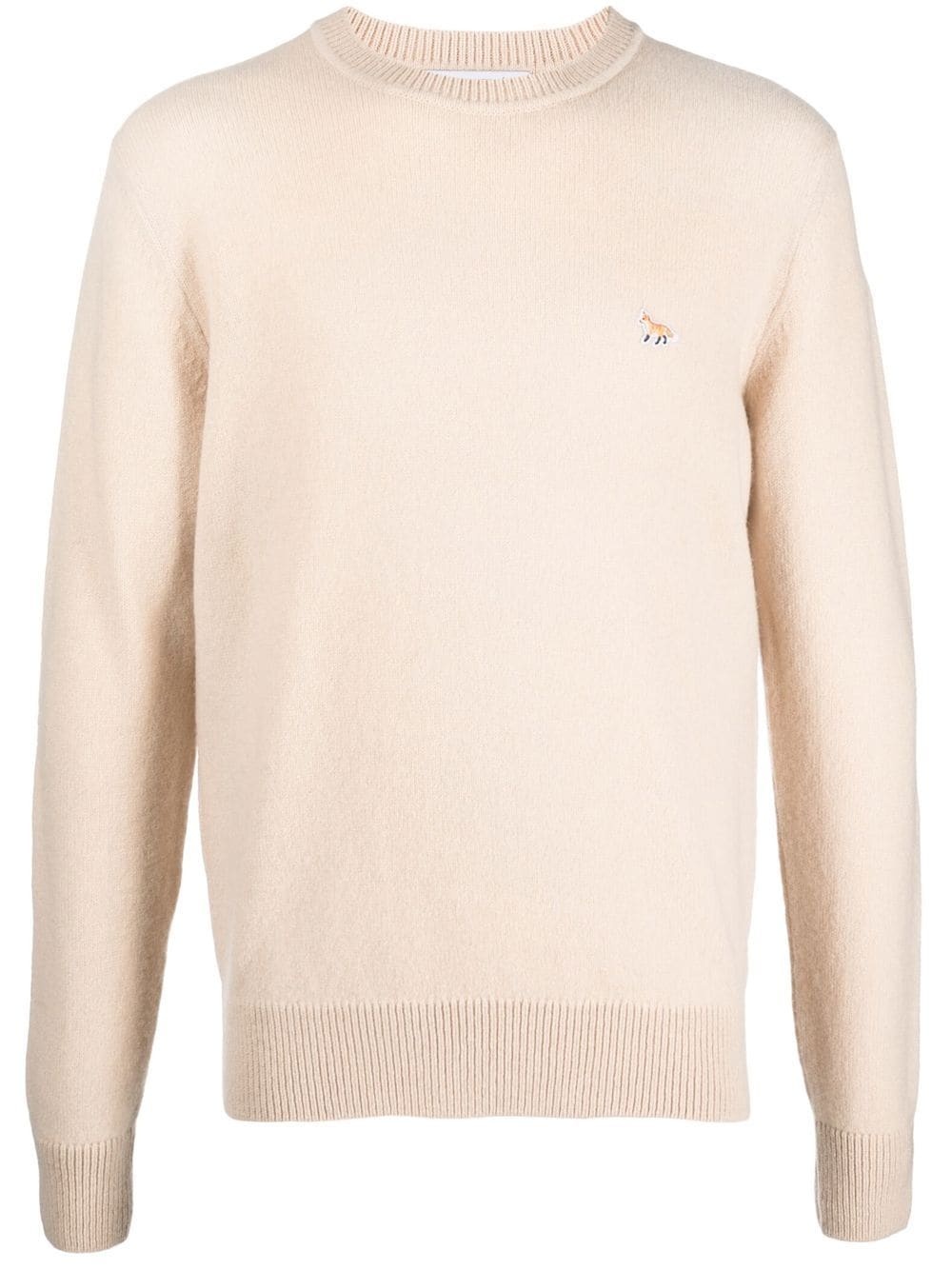 logo-patch wool jumper - 1