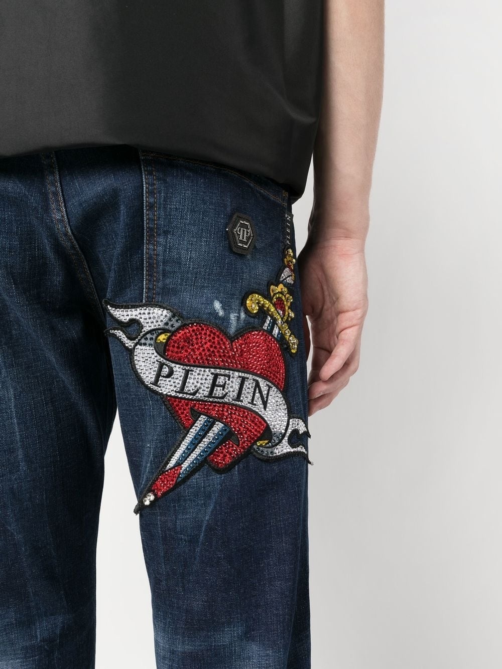 straight-leg ripped jeans - 5