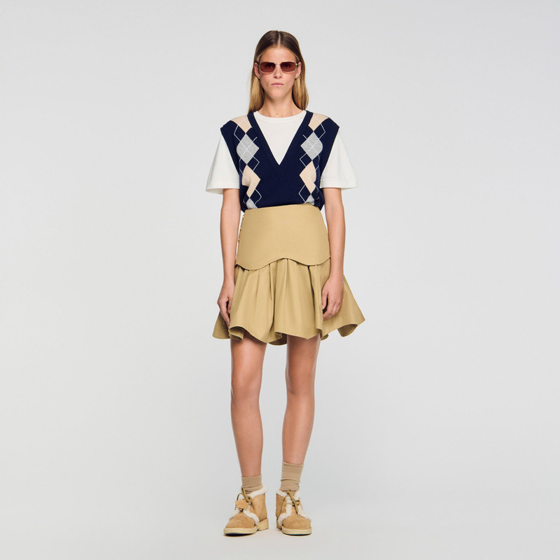 Sandro MINI FLARED PLEATED SKIRT outlook