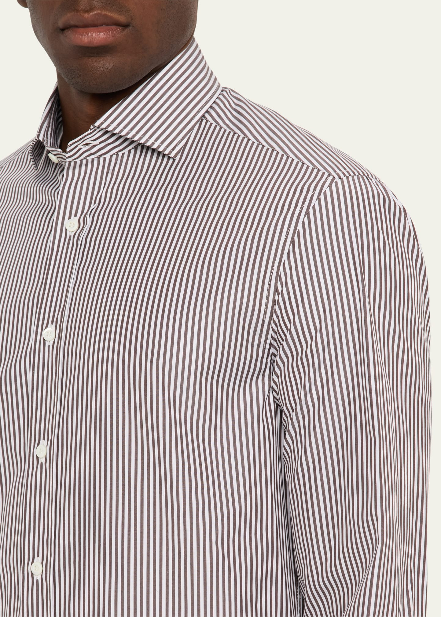 Men's Narrow Striped Long-Sleeve Shirt - 5