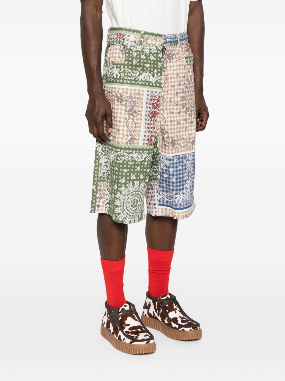 bandana traxedo shorts - 3