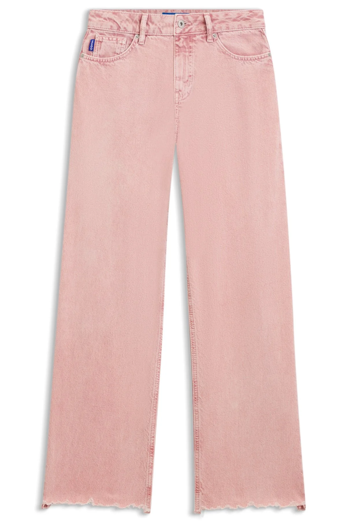 PINK LOOSE-FIT JEANS IN RIGID DENIM - 1