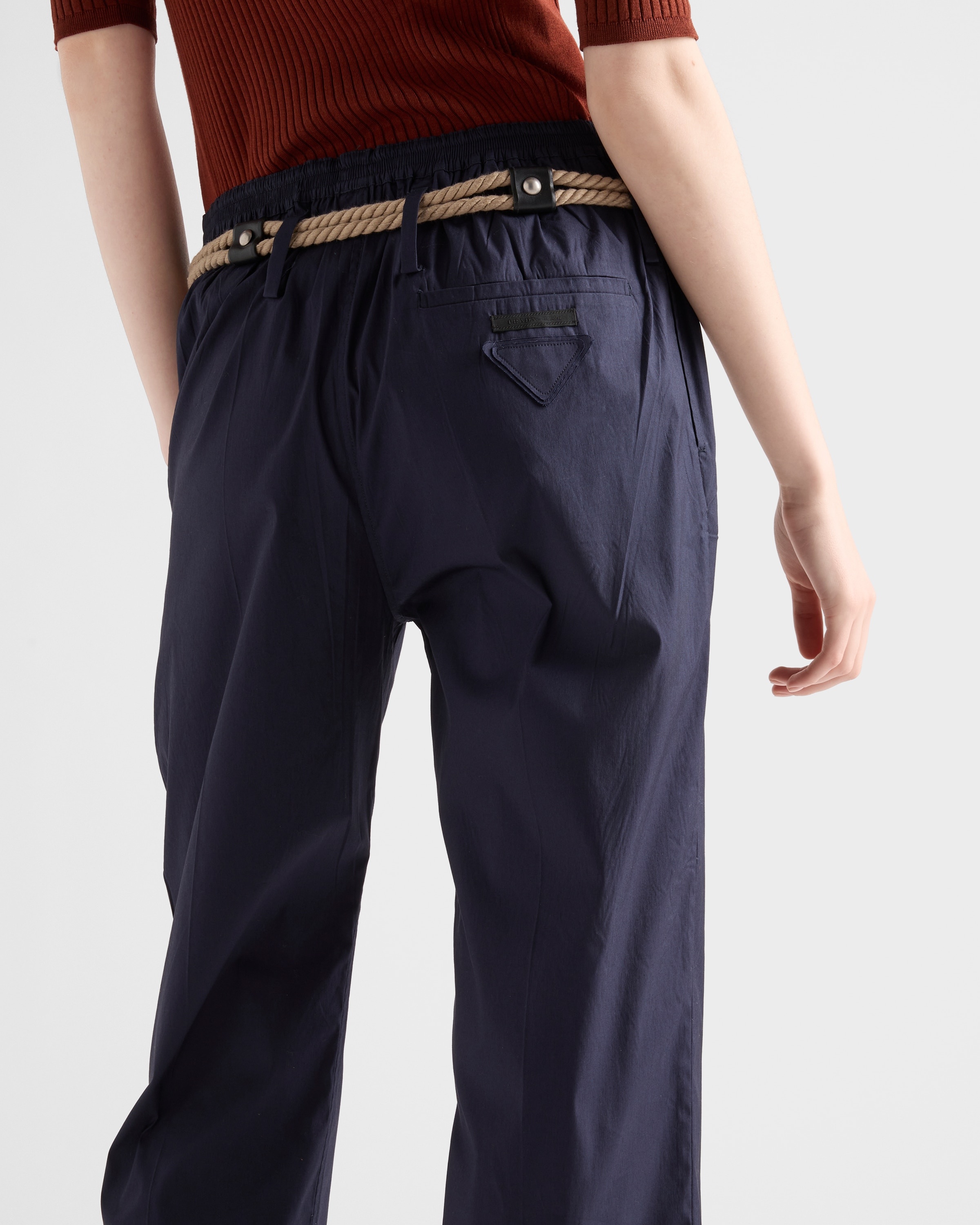 Cotton poplin pants - 4