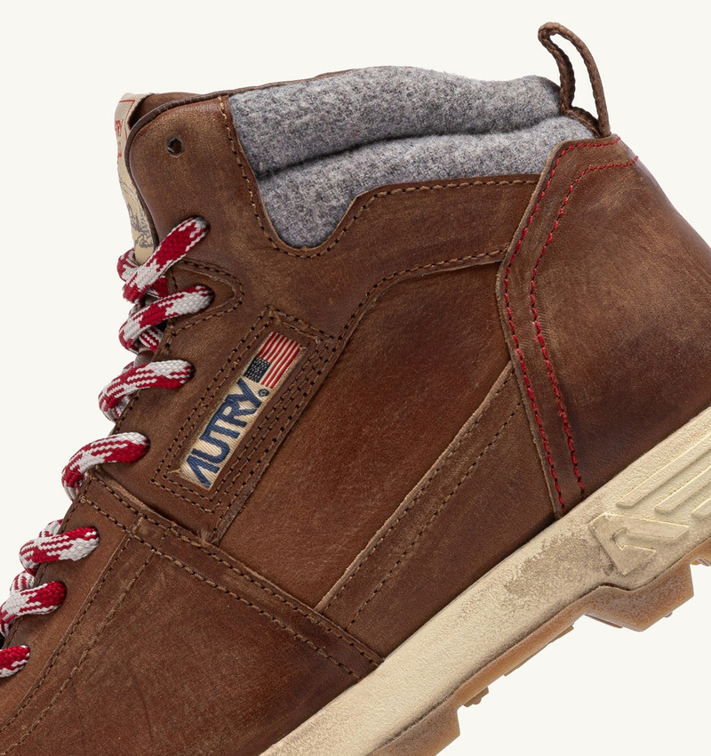 MALGA BOOTS IN LEATHER COLOR NATURAL LEATHER AND GRAY 6