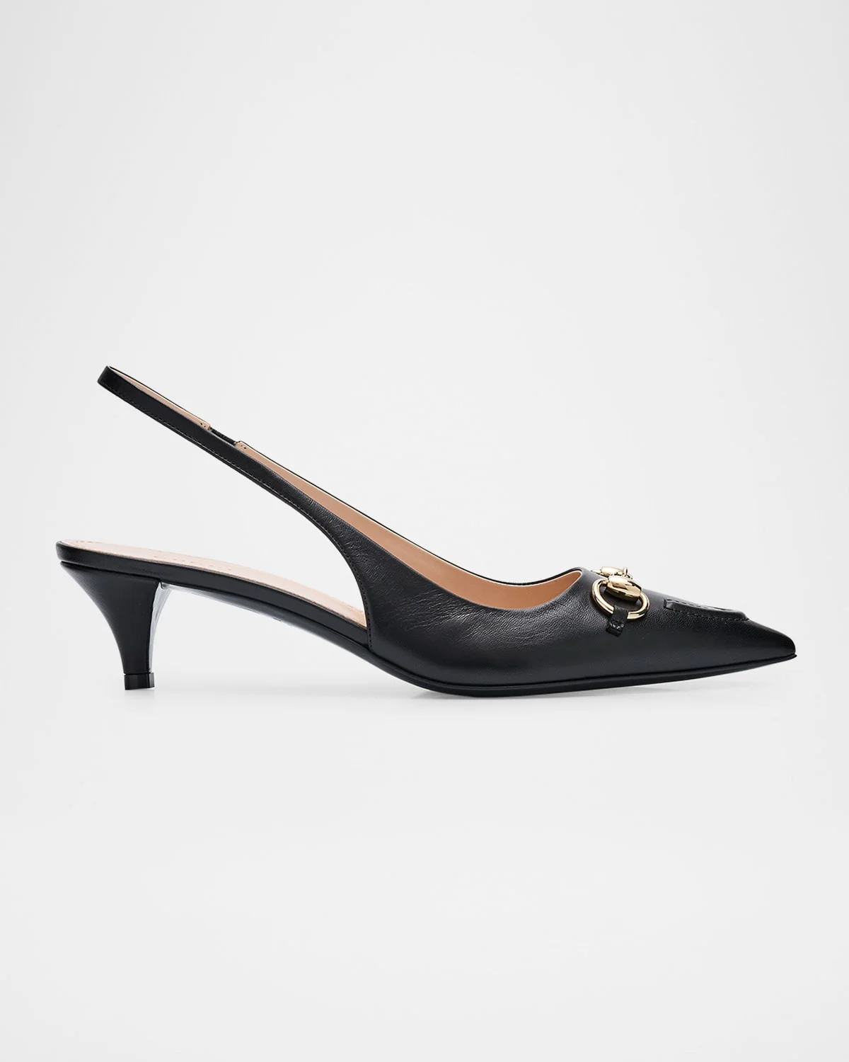Erin Leather Horsebit Slingback Pumps - 1