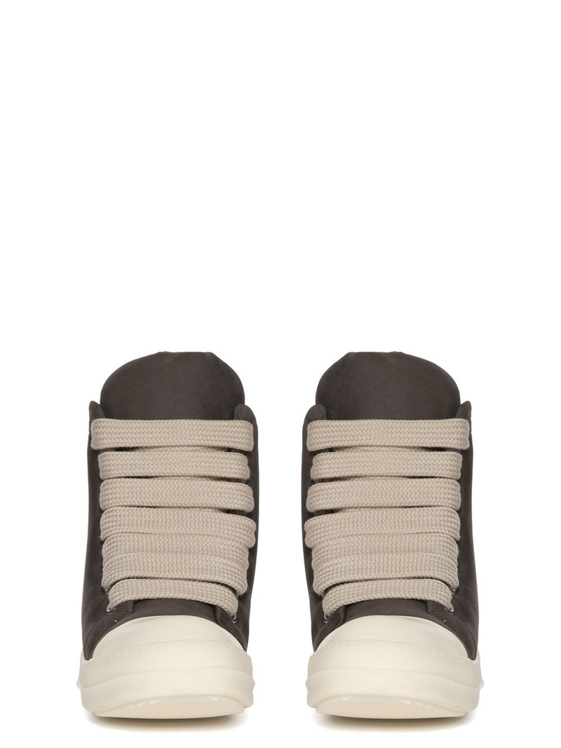 Rick Owens Gray Porterville Jumbolaced Padded Sneakers outlook