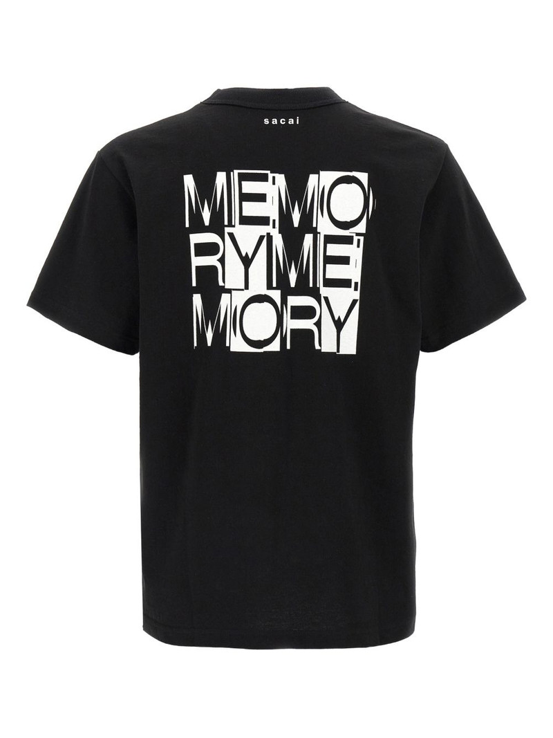 sacai memory-print black T-shirt outlook