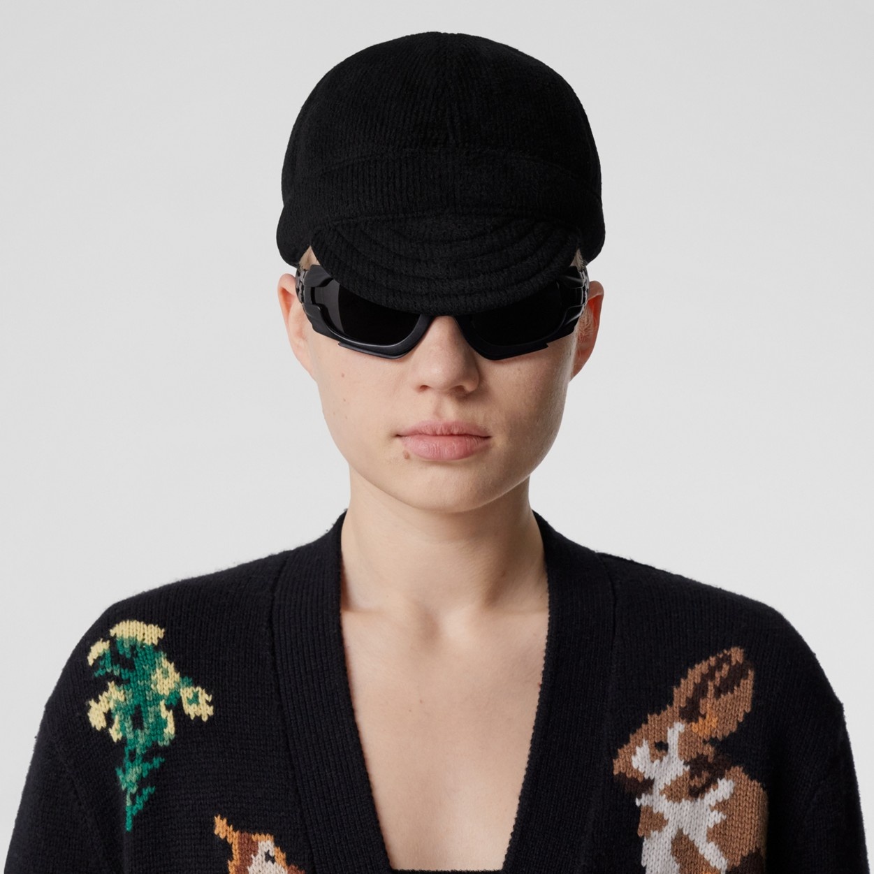 Animal Intarsia Wool Cashmere Cardigan - 3