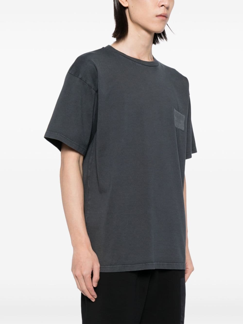 logo-patched cotton T-shirt - 3