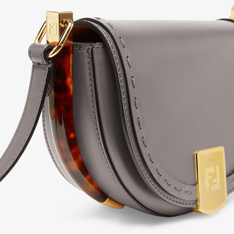 Gray leather bag - 5