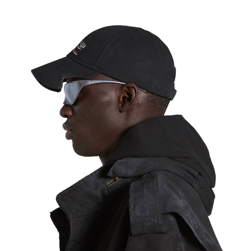 Political Stencil Cap in Black/white 6