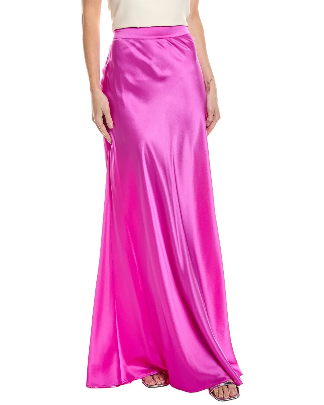 L'AGENCE Ryker Waistband Silk Bias Skirt - 1