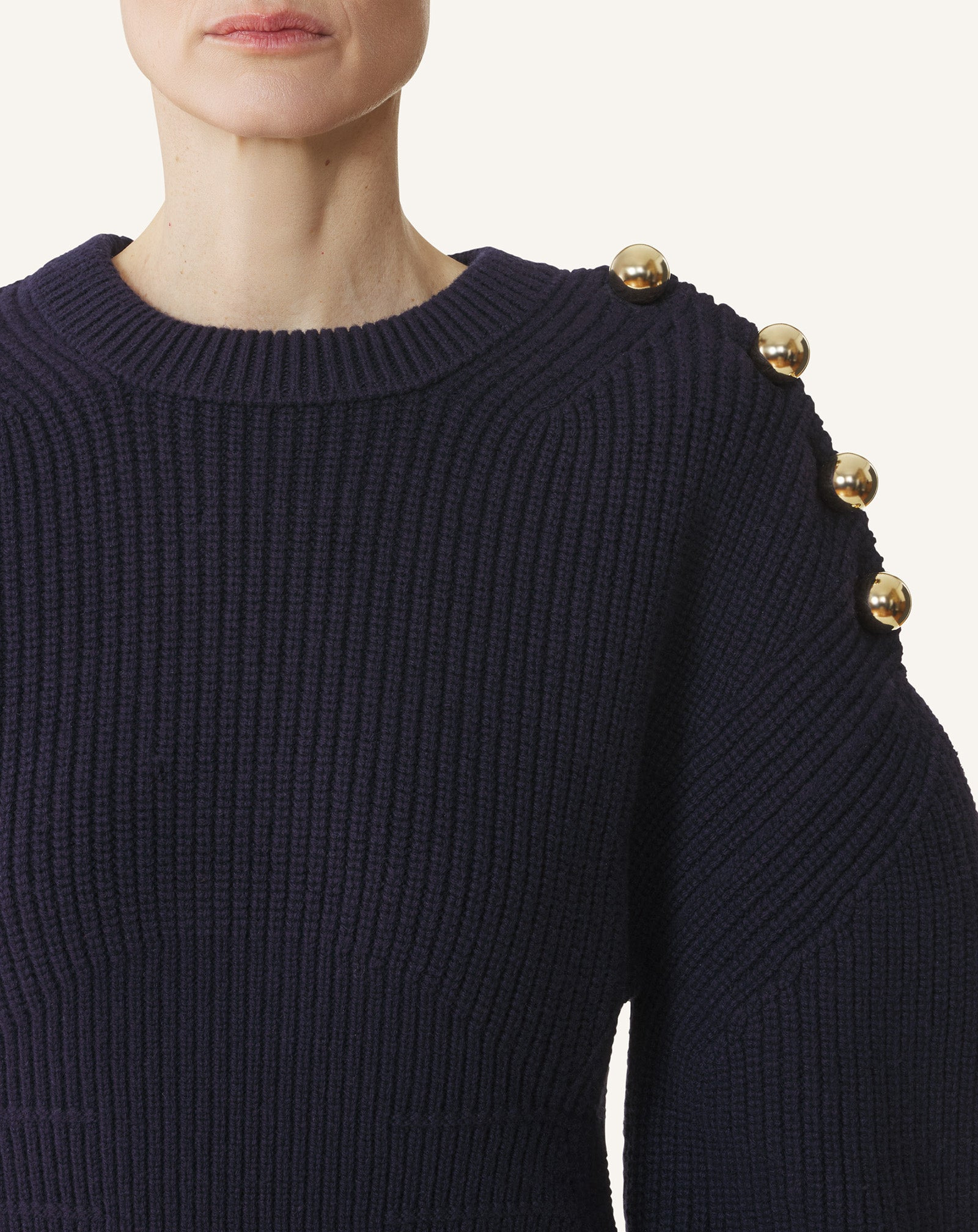 WOOL RIBBED SWEATER - 5