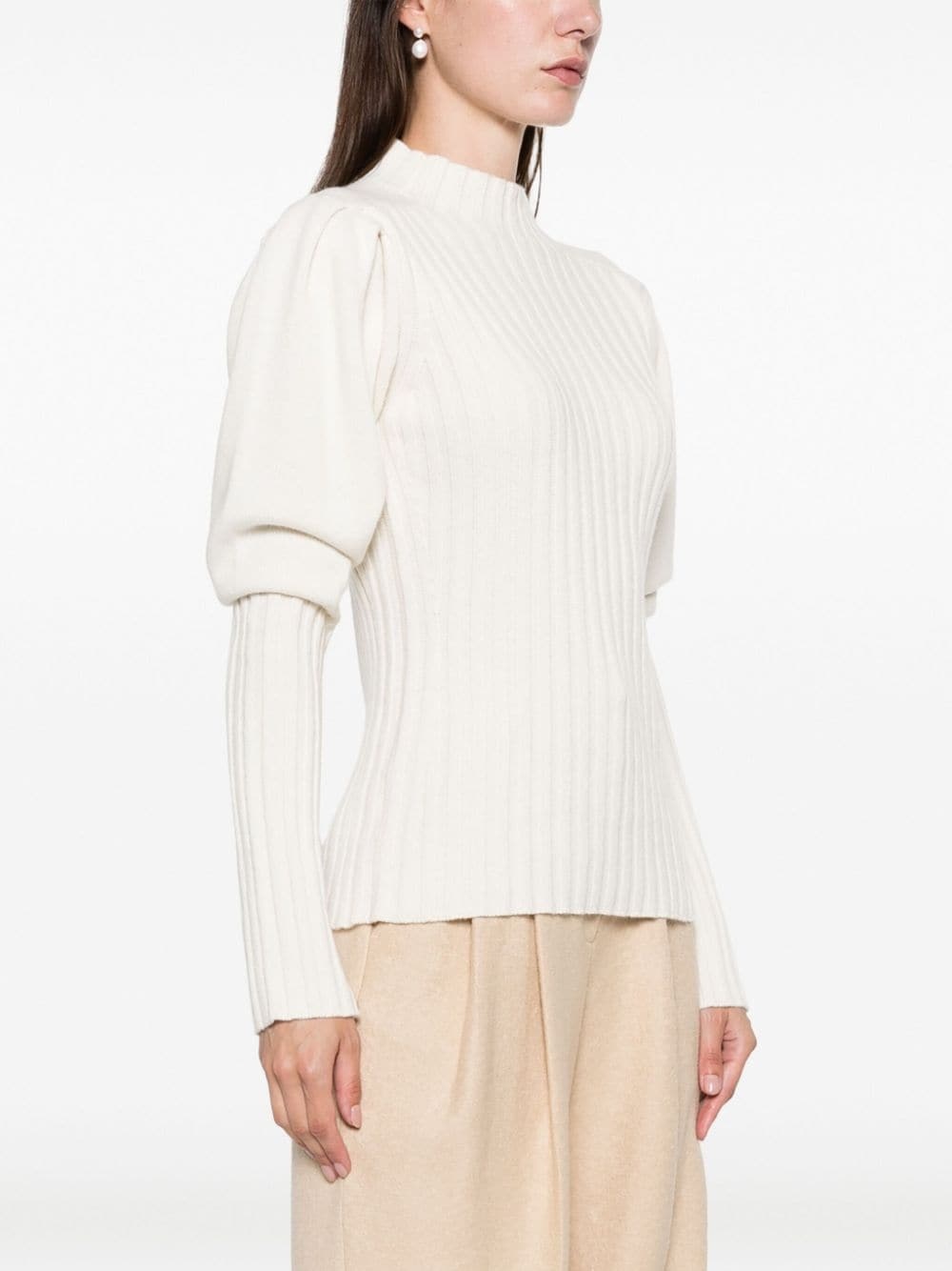 ribbed-knit cashmere jumper - 3