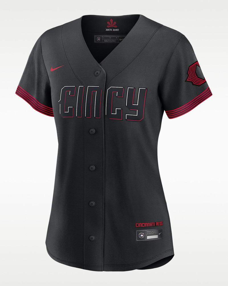 MLB Cincinnati Reds City Connect (Ken Griffey Jr.) Women's Replica Baseball Jersey 1