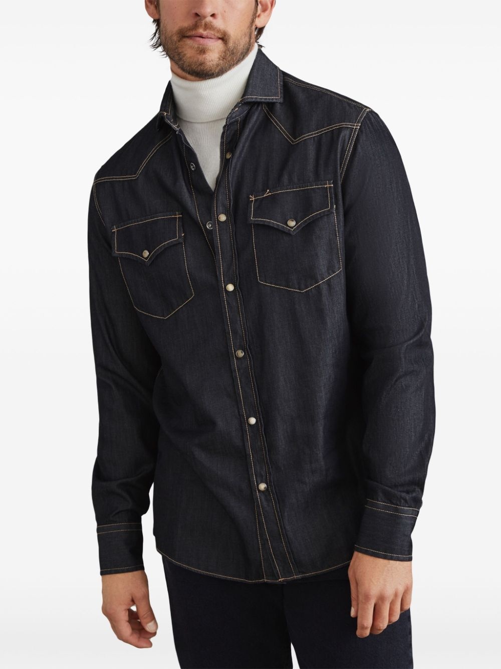 denim cotton shirt - 2
