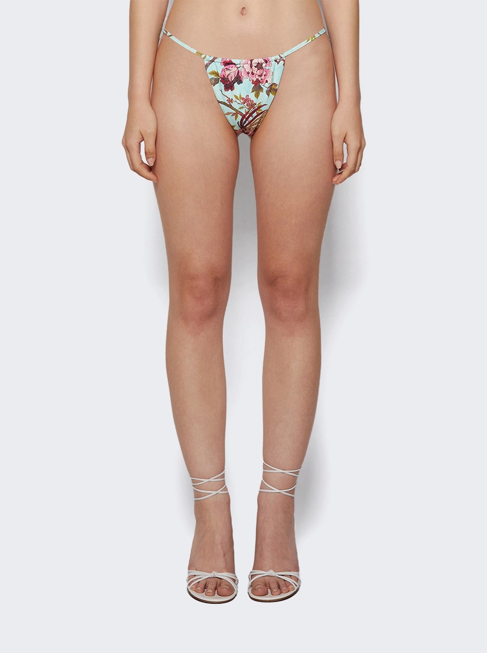 X Roberto Cavalli String Bikini Bottom Fagianella Print - 2