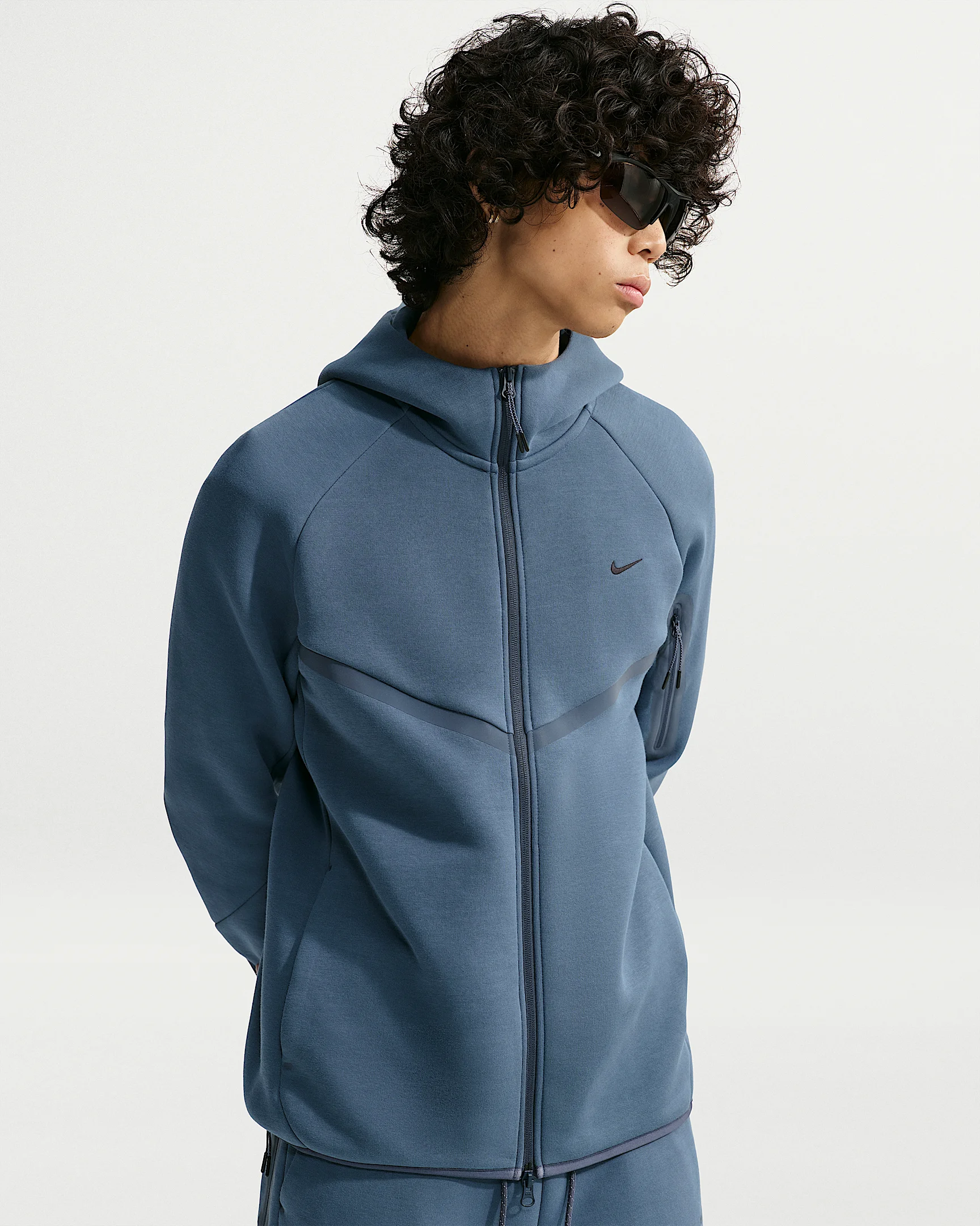 Nike Tech Men's Fleece Full-Zip Windrunner Jacket with Reflective Accents - 1