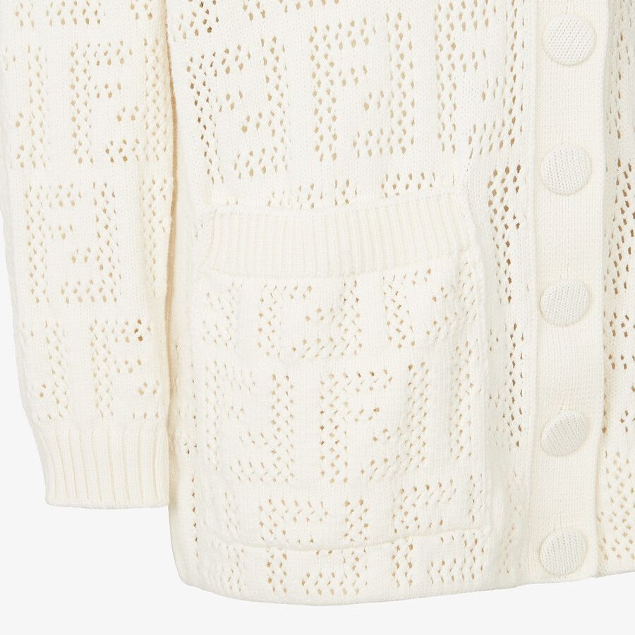 White cotton cardigan - 3