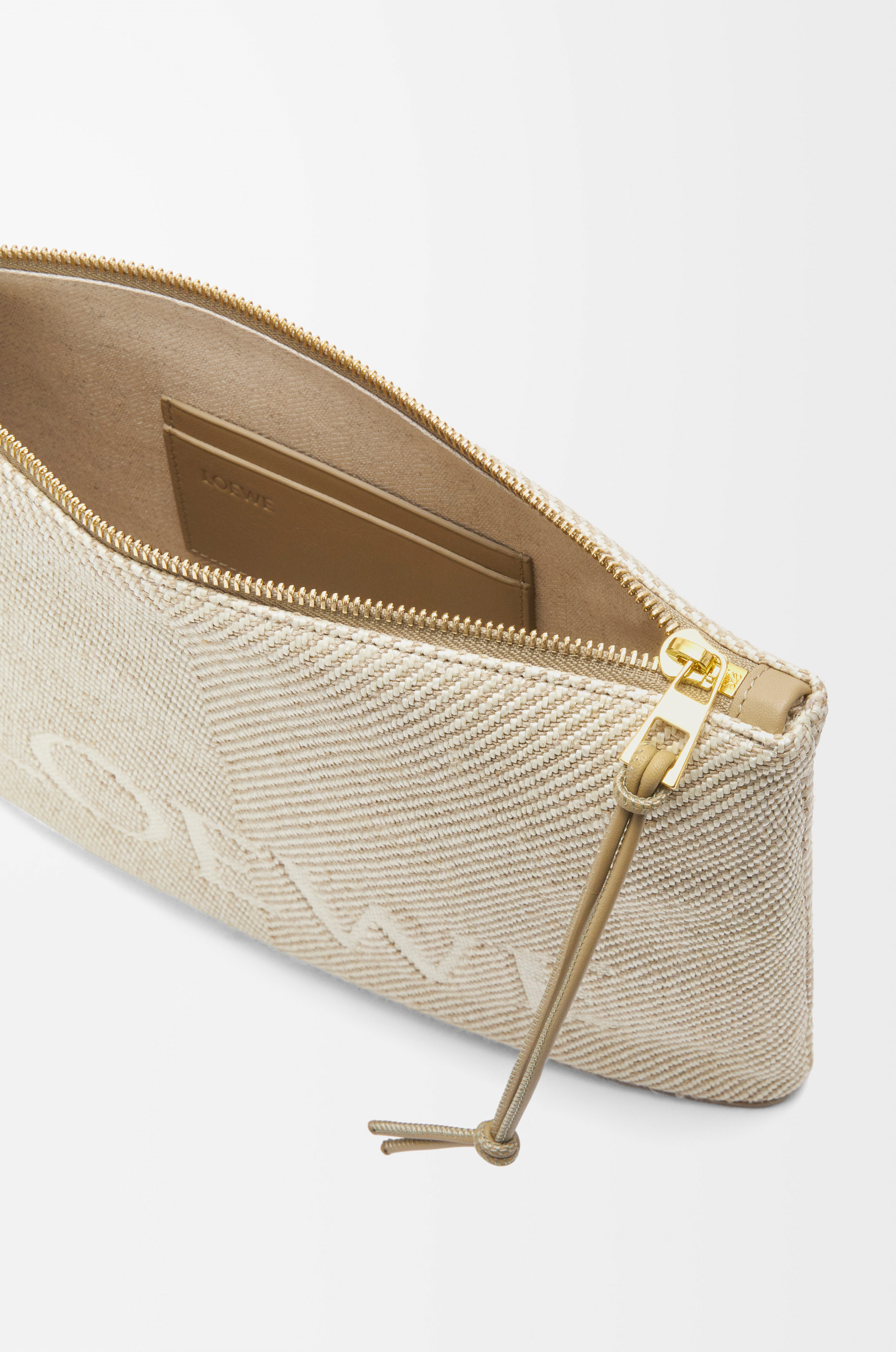 Oblong pouch in LOEWE jacquard and calfskin - 3