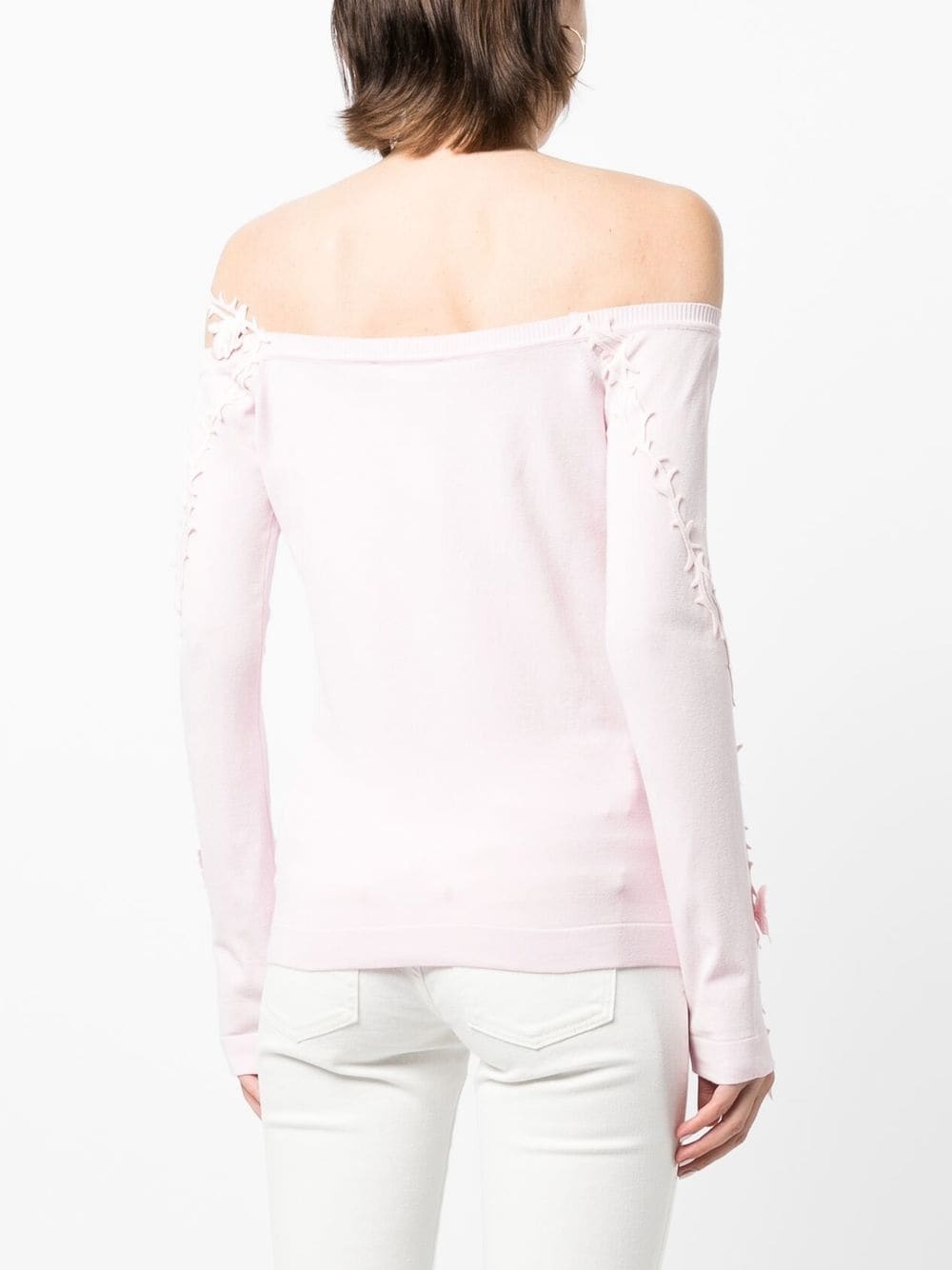 floral-appliquÃ© knitted top - 4