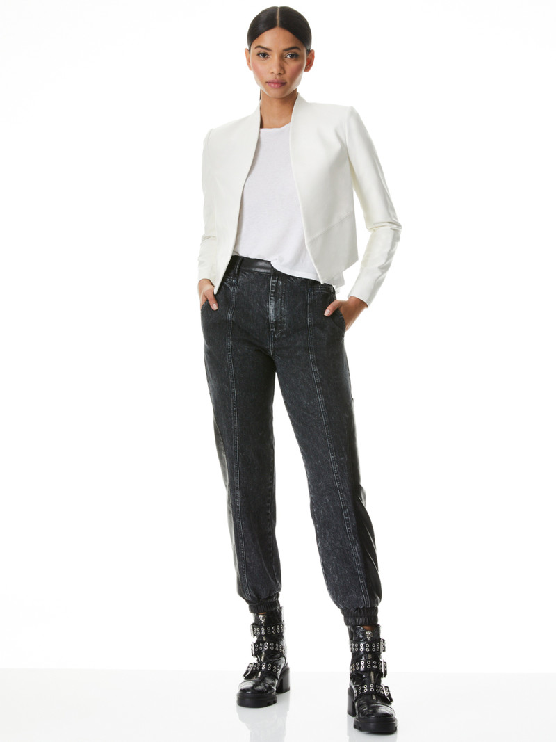 Alice + Olivia NEW HARVEY LEATHER JACKET outlook