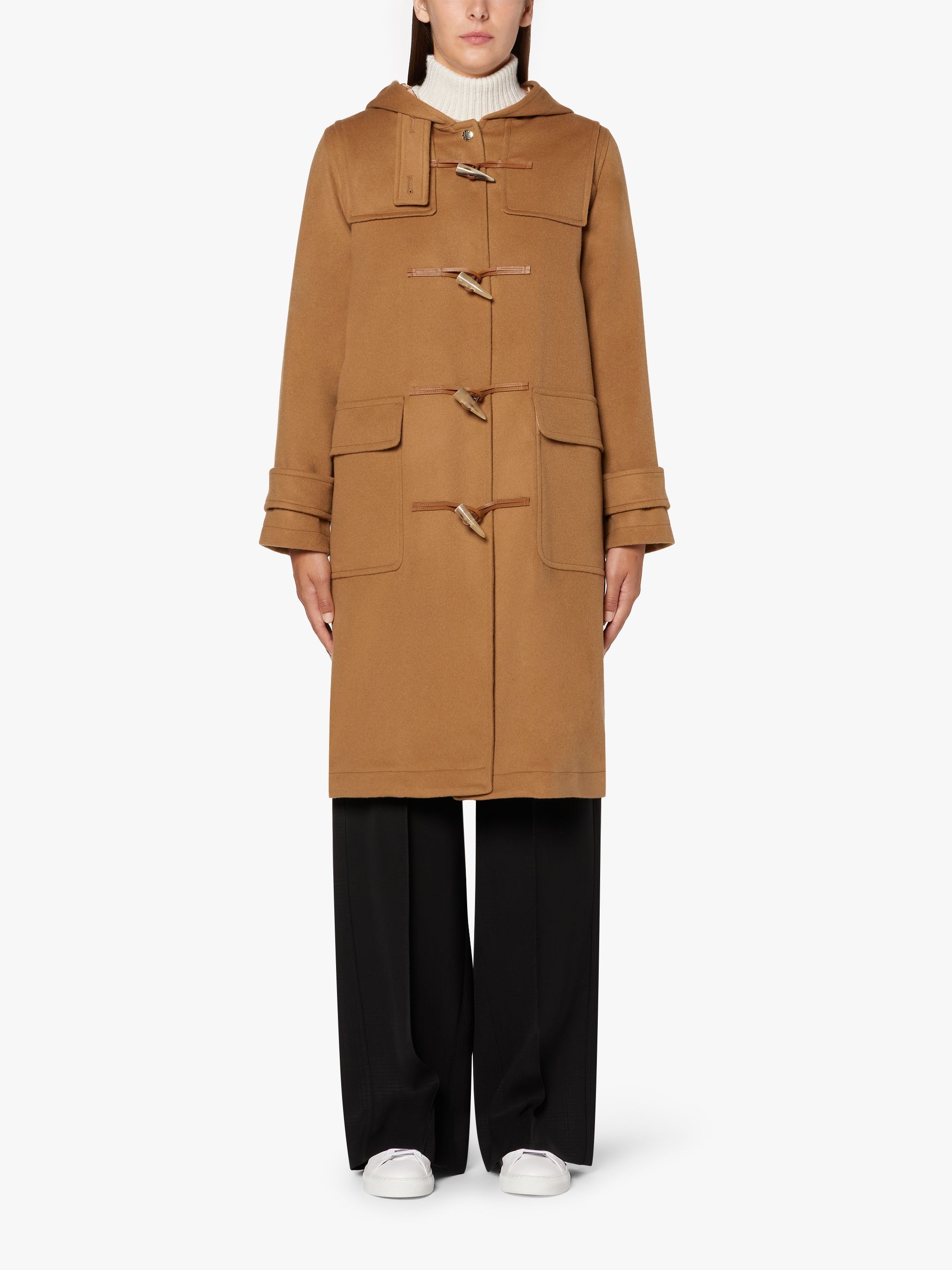 INVERALLAN BEIGE WOOL & CASHMERE DUFFLE COAT | LM-1090BS - 3