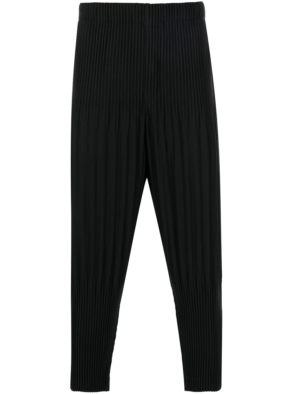 tapered-leg pleated trousers - 1