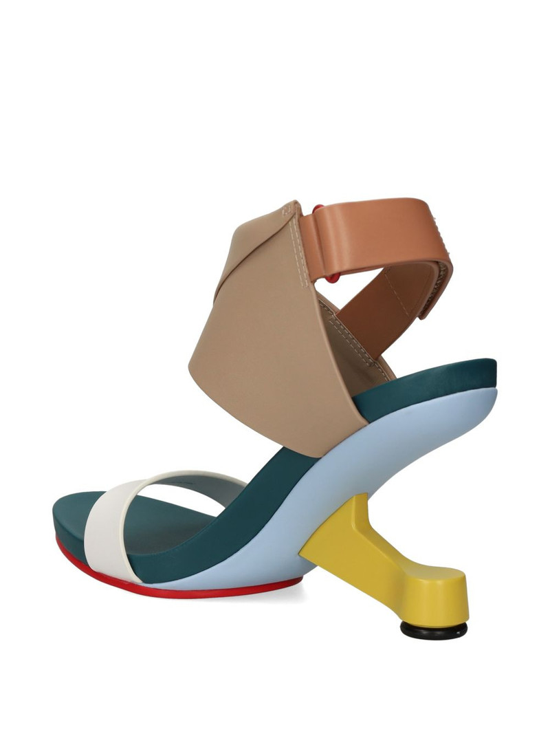Eamz Polo colour-blocking architectural-heel sandals 3