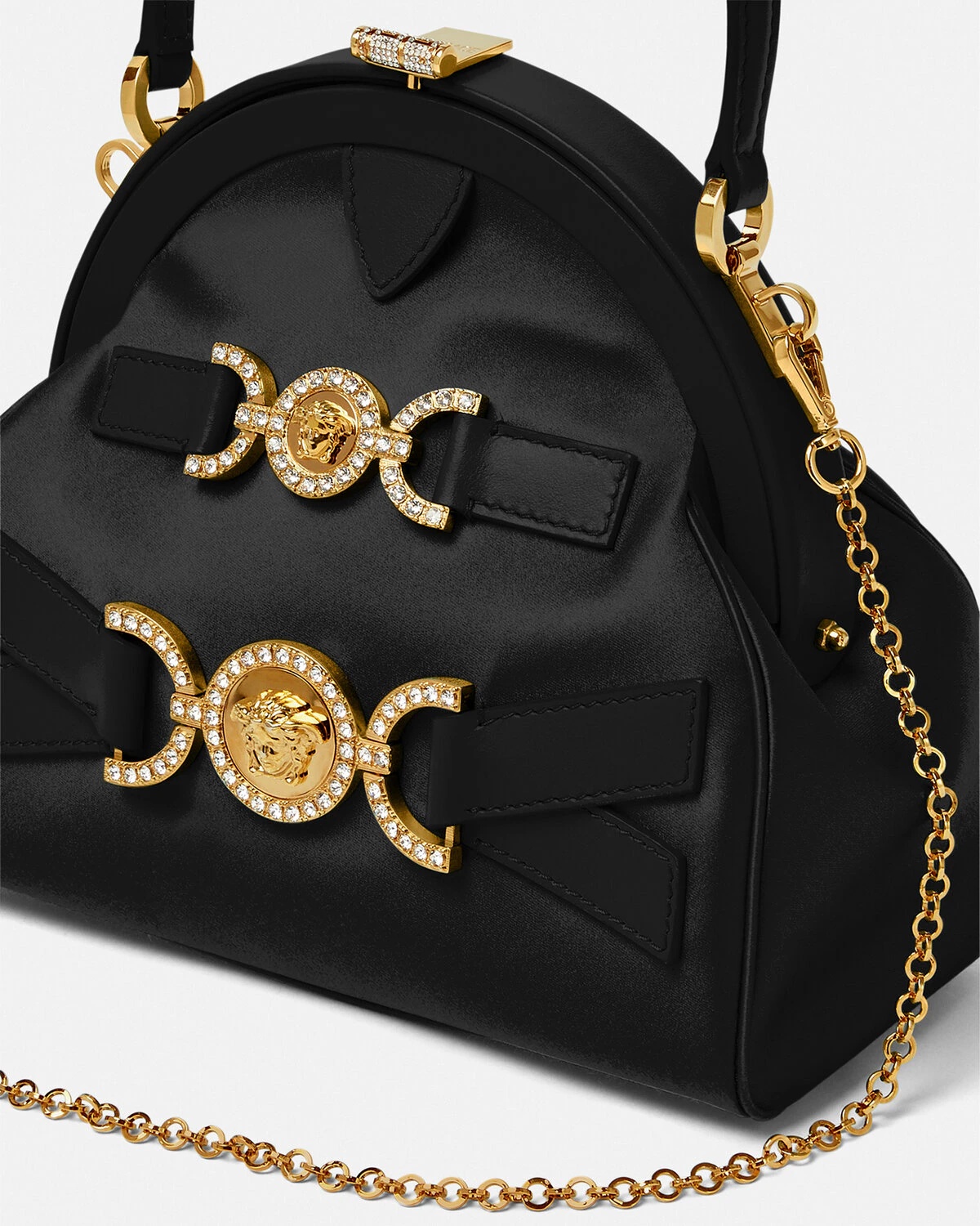 Crystal Medusa '95 Satin Handbag - 5