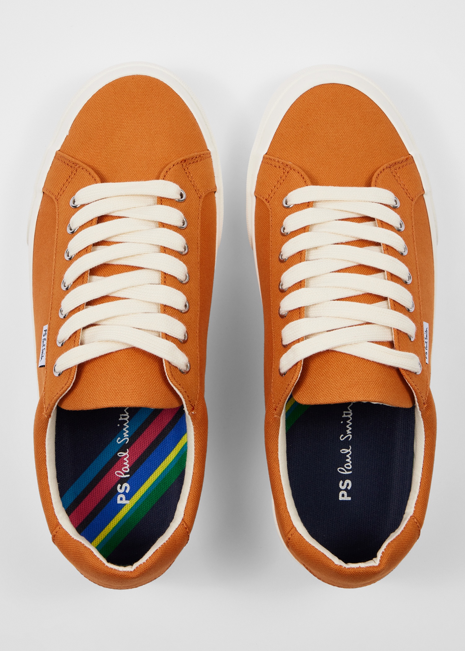 Orange Canvas 'Amos' Trainers - 3