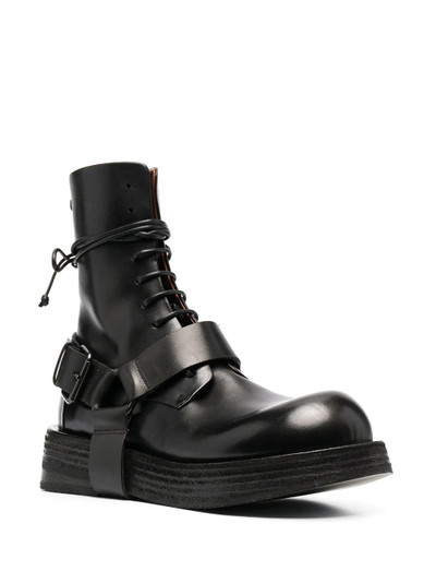 Marsèll harness leather lace-up boots outlook