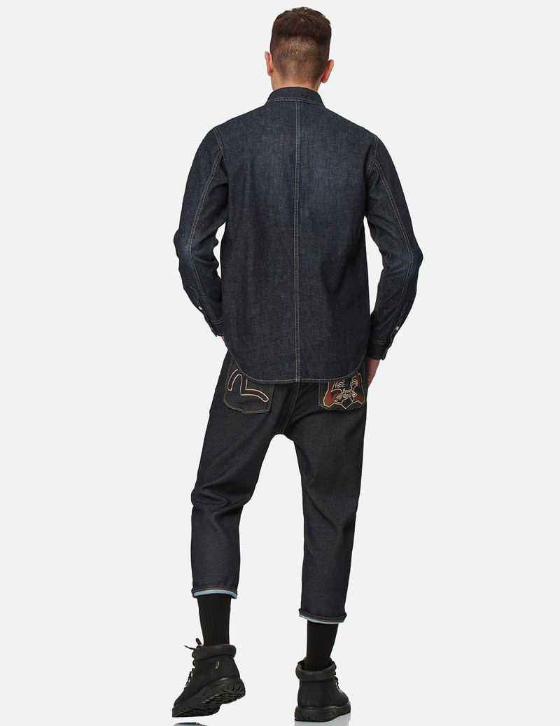 EVISU MULTI-POCKETS DENIM SHIRT outlook