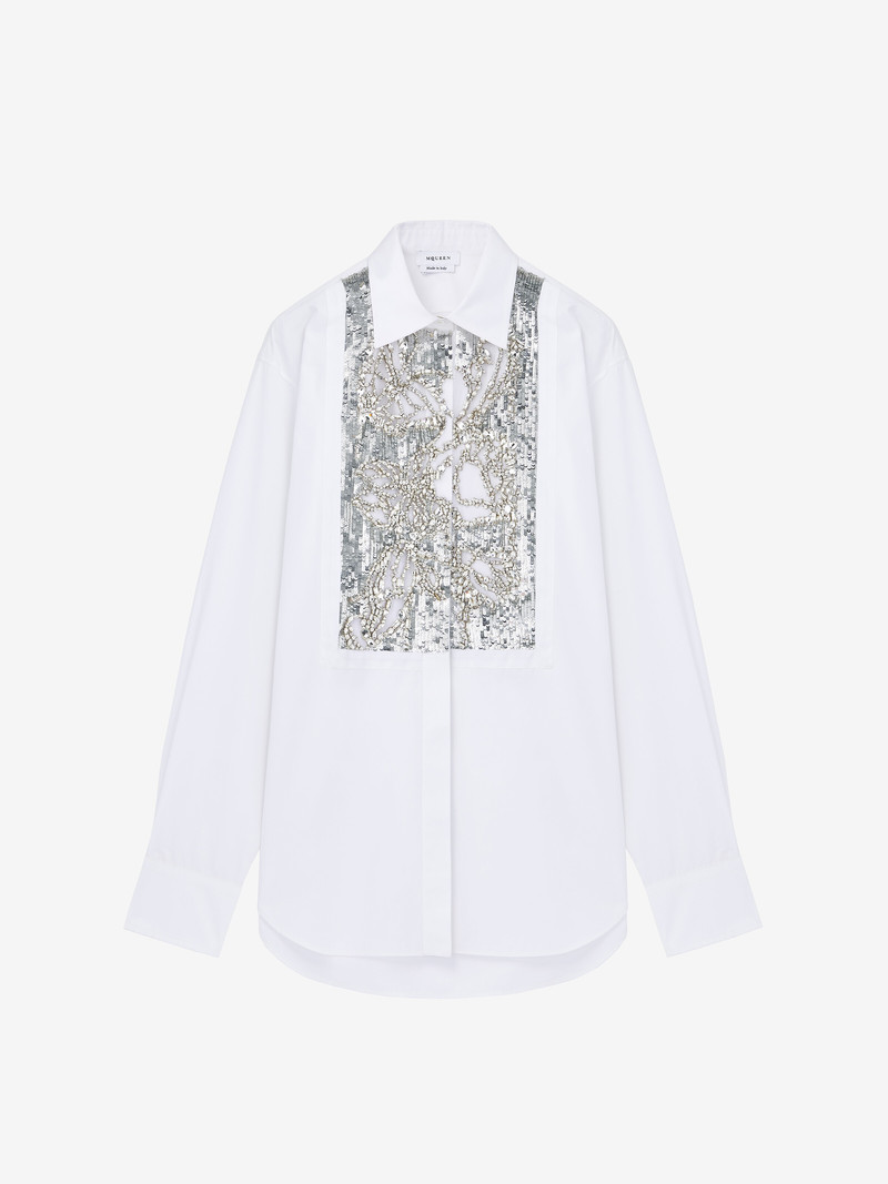 Crystal Stencil Embroidery Shirt 1