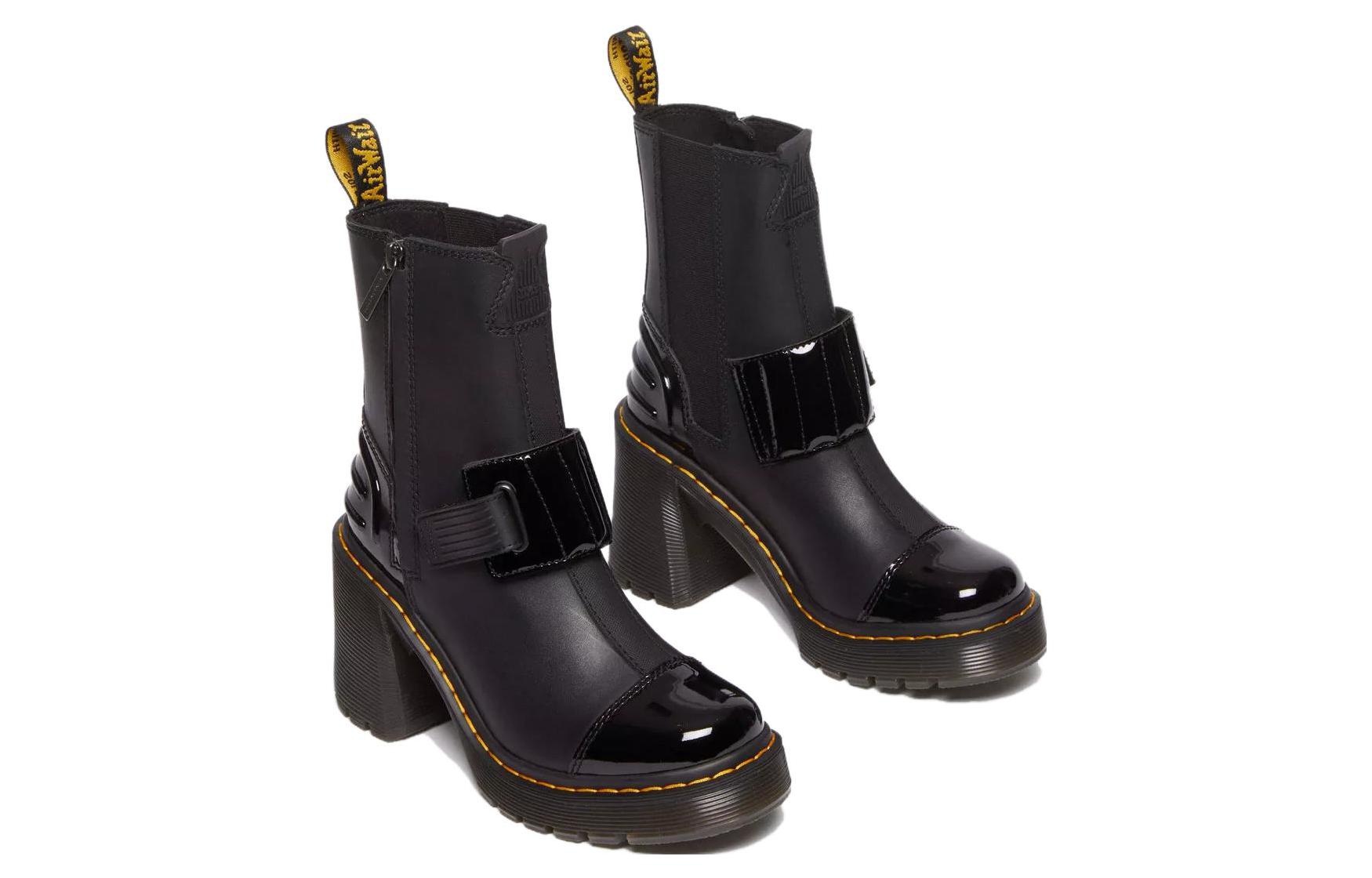 (WMNS) Dr.Martens Gaya Alternative Leather Heeled Chelsea Boots 'Black' 31012001 - 3