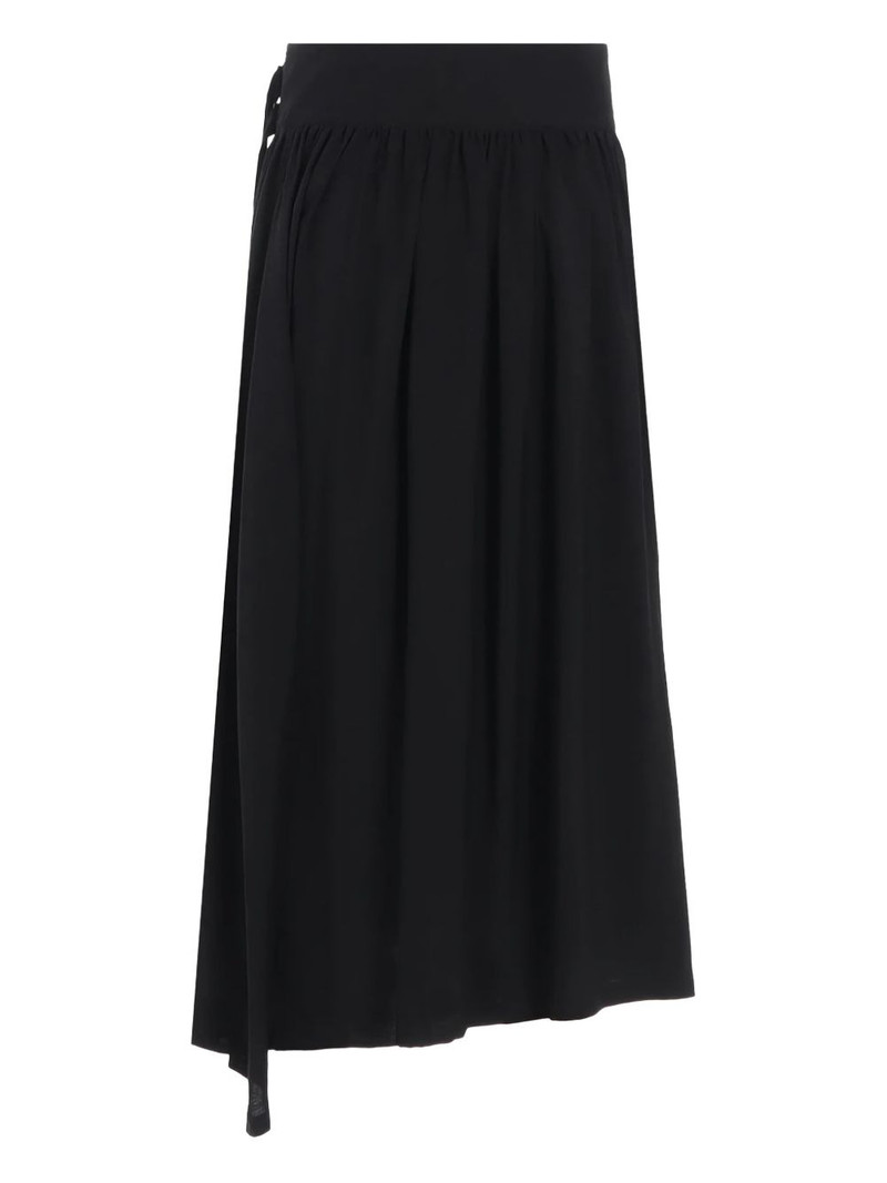Y's gathered asymmetric midi skirt outlook