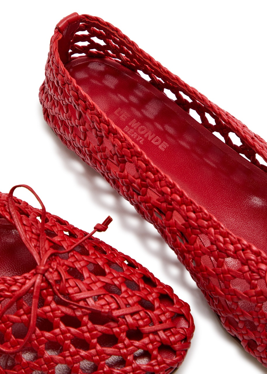 LE Monde Beryl Regency Woven Leather Ballet Flats - 4