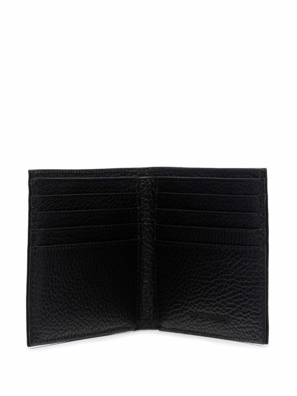 grained embossed-logo wallet - 3