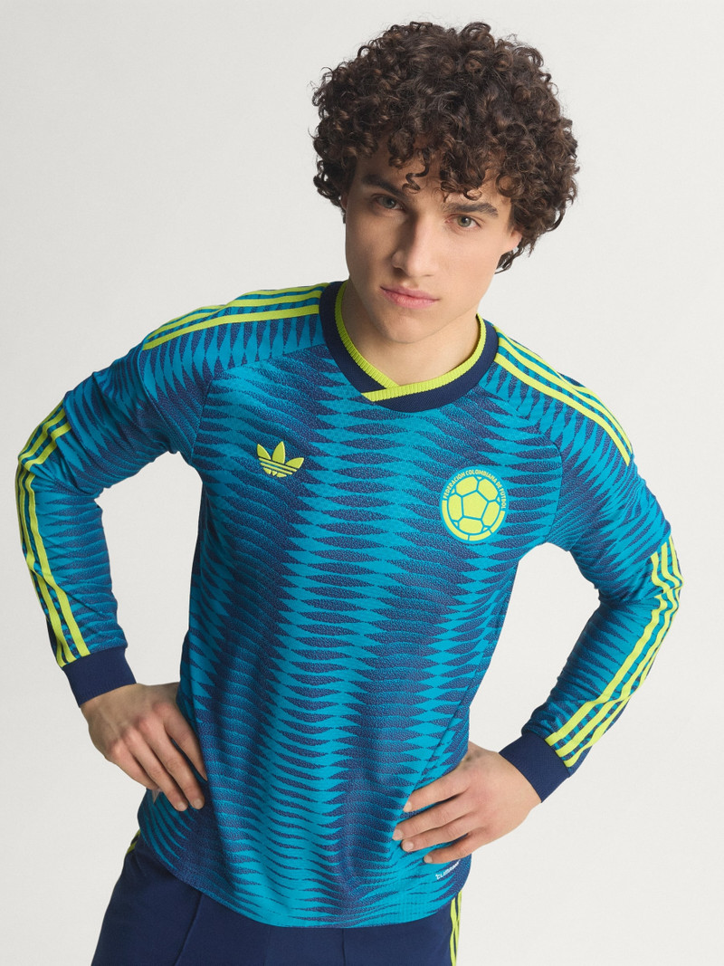 Colombia 26 Away Authentic Long Sleeve Jersey 1