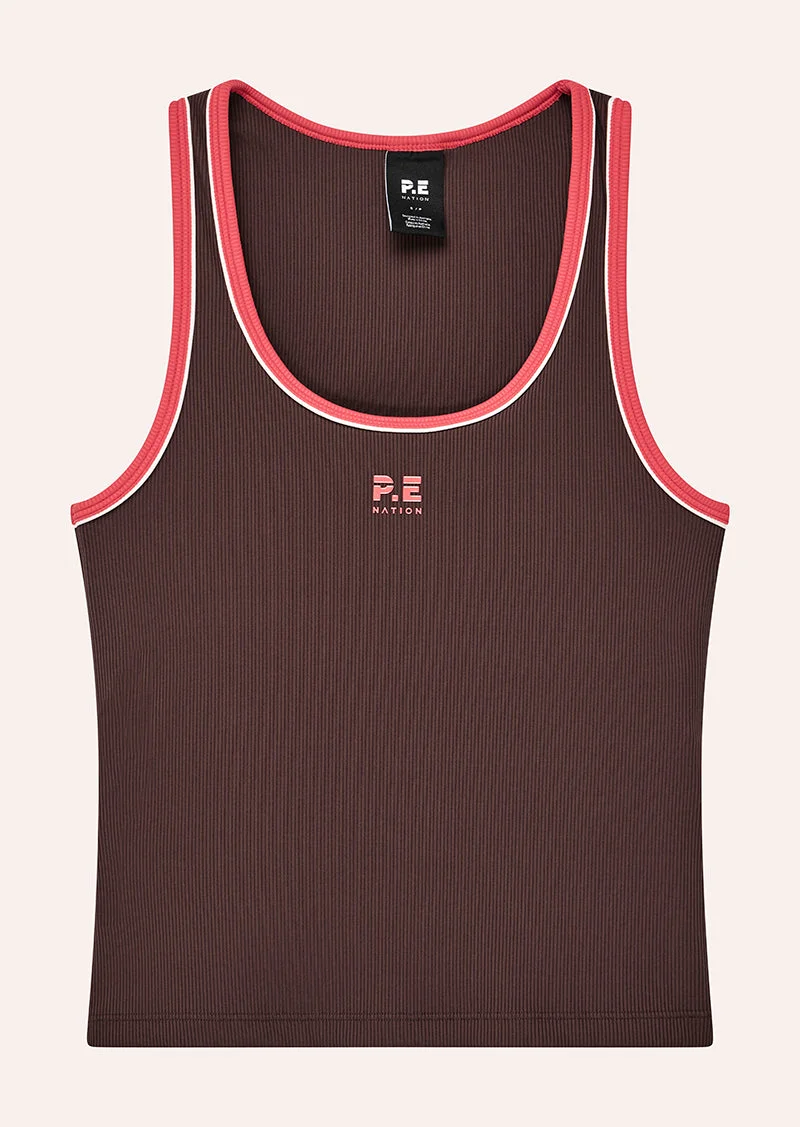 NEXUS RIB TANK IN DARK PLUM - 1