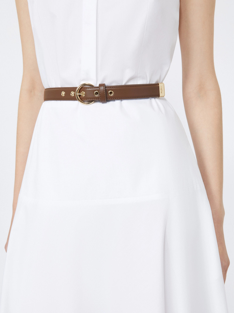 GESTO Cotton poplin circle dress - OPTICAL WHITE 5