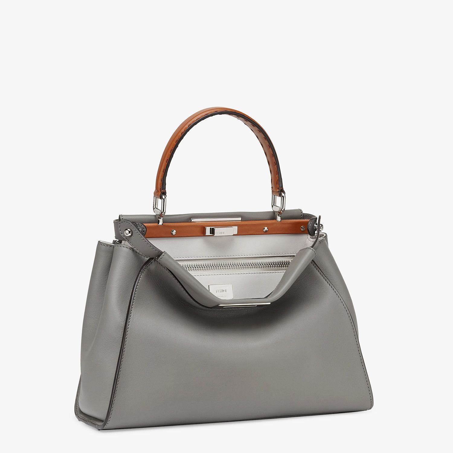 Gray leather bag - 3