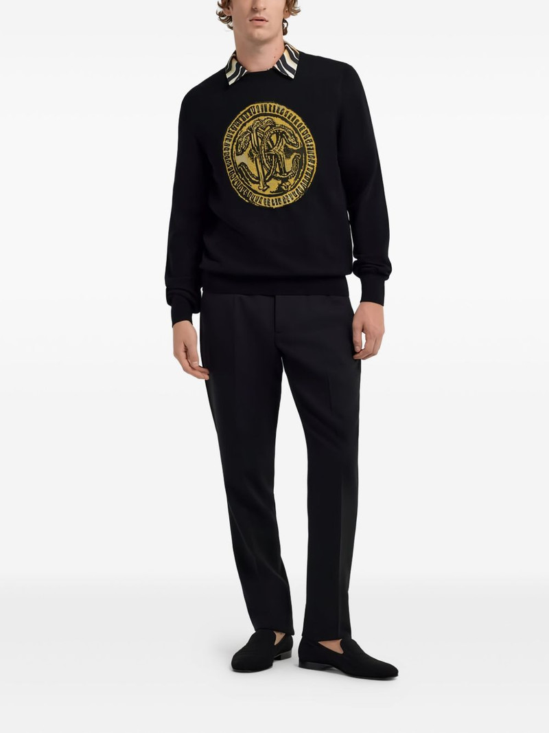 Roberto Cavalli logo wool sweater outlook