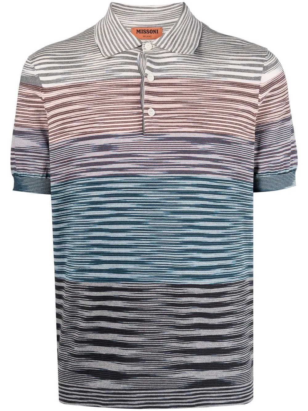 striped short-sleeved T-shirt - 1