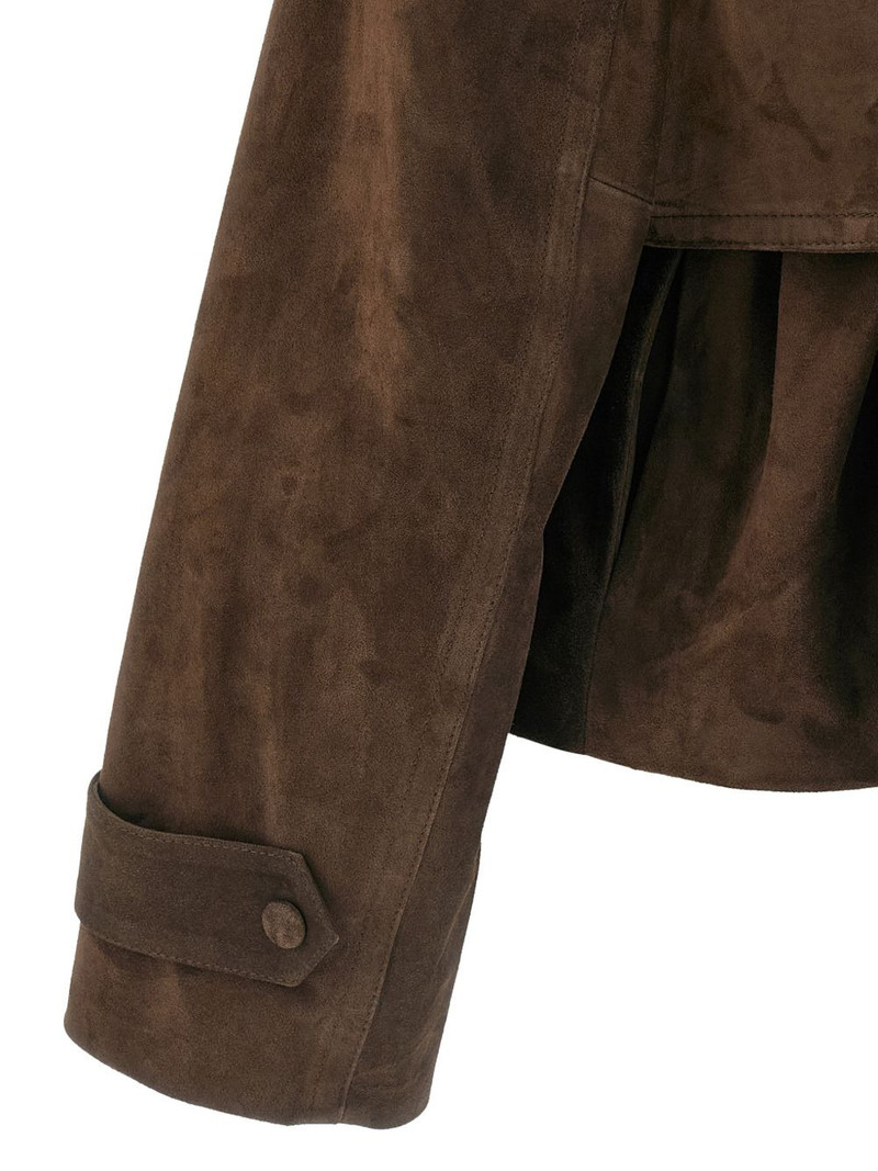 Flaminia lapel suede jacket 4