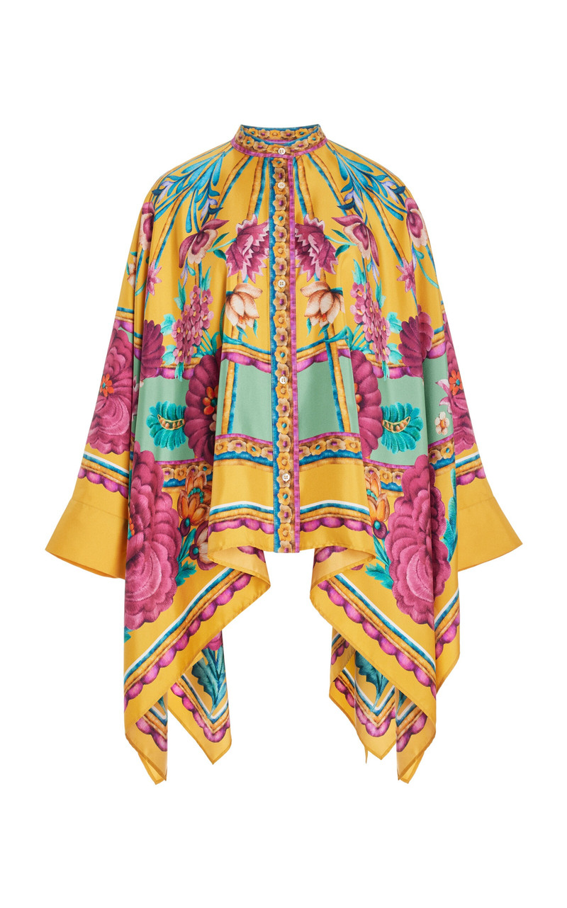 Foulard Silk Shirt yellow - 1